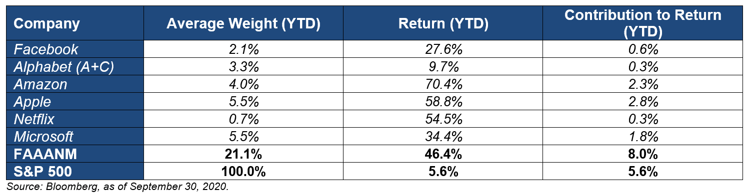 Contribution S&P 500 Return